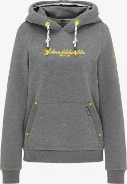 Schmuddelwedda Hoodies Sweatshirt Amrum Dames Grijs Gemêleerd