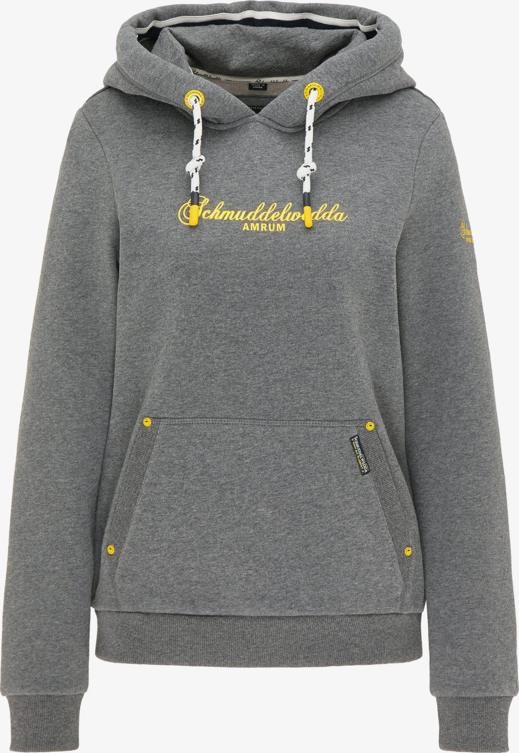 Schmuddelwedda Hoodies Sweatshirt Amrum Dames Grijs Gemêleerd 3 Schmuddelwedda Hoodies Sweatshirt Amrum Dames Grijs Gemêleerd