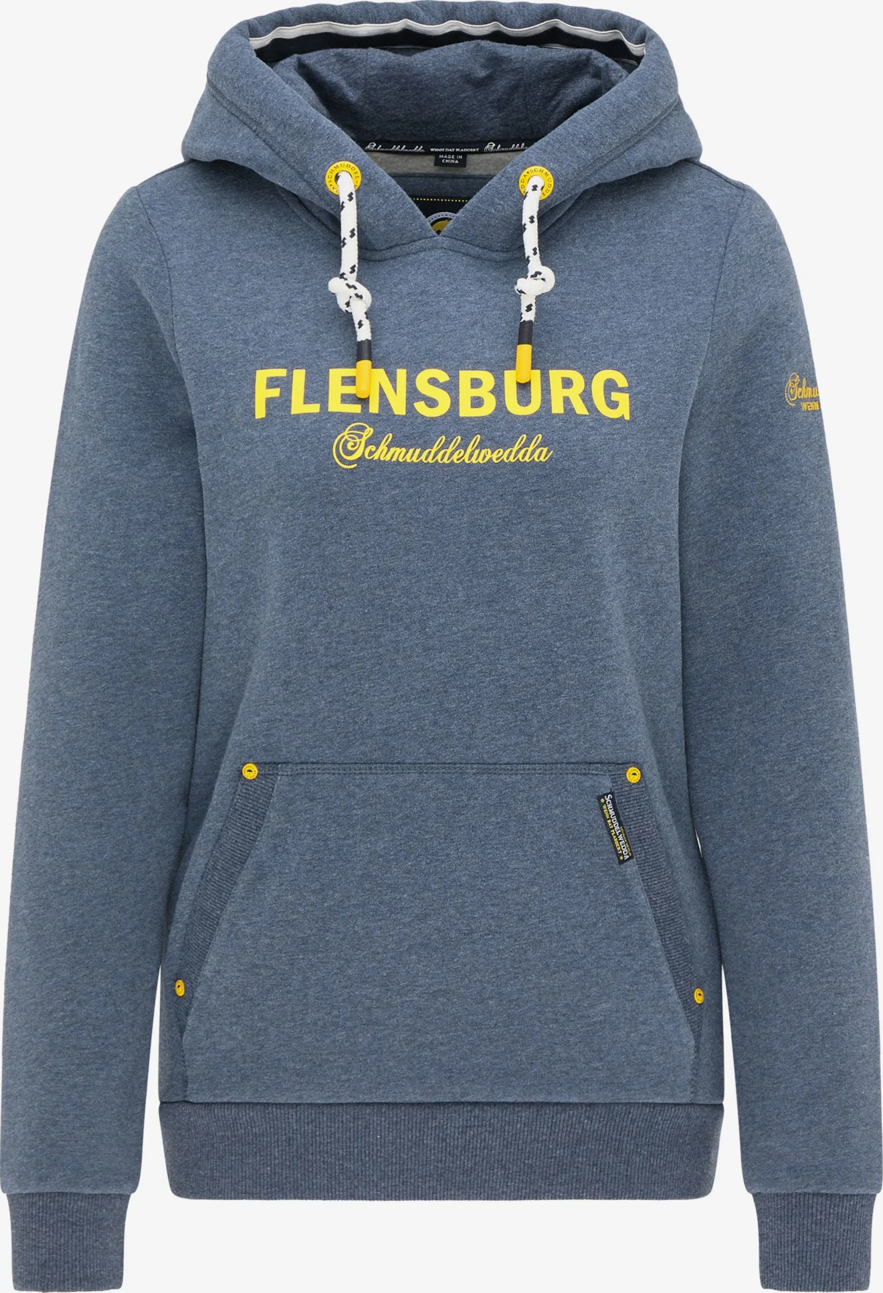 Schmuddelwedda Hoodies Sweatshirt Flensburg Dames Blauw Gemêleerd 3 Schmuddelwedda Hoodies Sweatshirt Flensburg Dames Blauw Gemêleerd