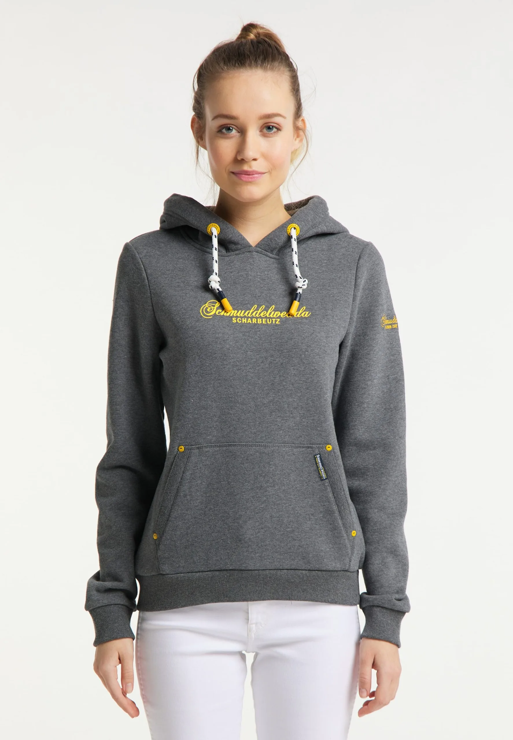 Schmuddelwedda Hoodies Sweatshirt Scharbeutz Dames Grijs Gemêleerd 4 Schmuddelwedda Hoodies Sweatshirt Scharbeutz Dames Grijs Gemêleerd - Afbeelding 2