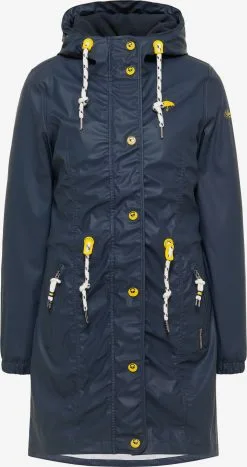 Schmuddelwedda Regenmantels Functionele Mantel Dames Ultramarine Blauw