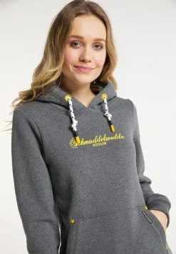 Schmuddelwedda Hoodies Sweatshirt Büsum Dames Grijs Gemêleerd -Schmuddelwedda Verkoopwinkel 1df9671677469371a949e97d7bdde324