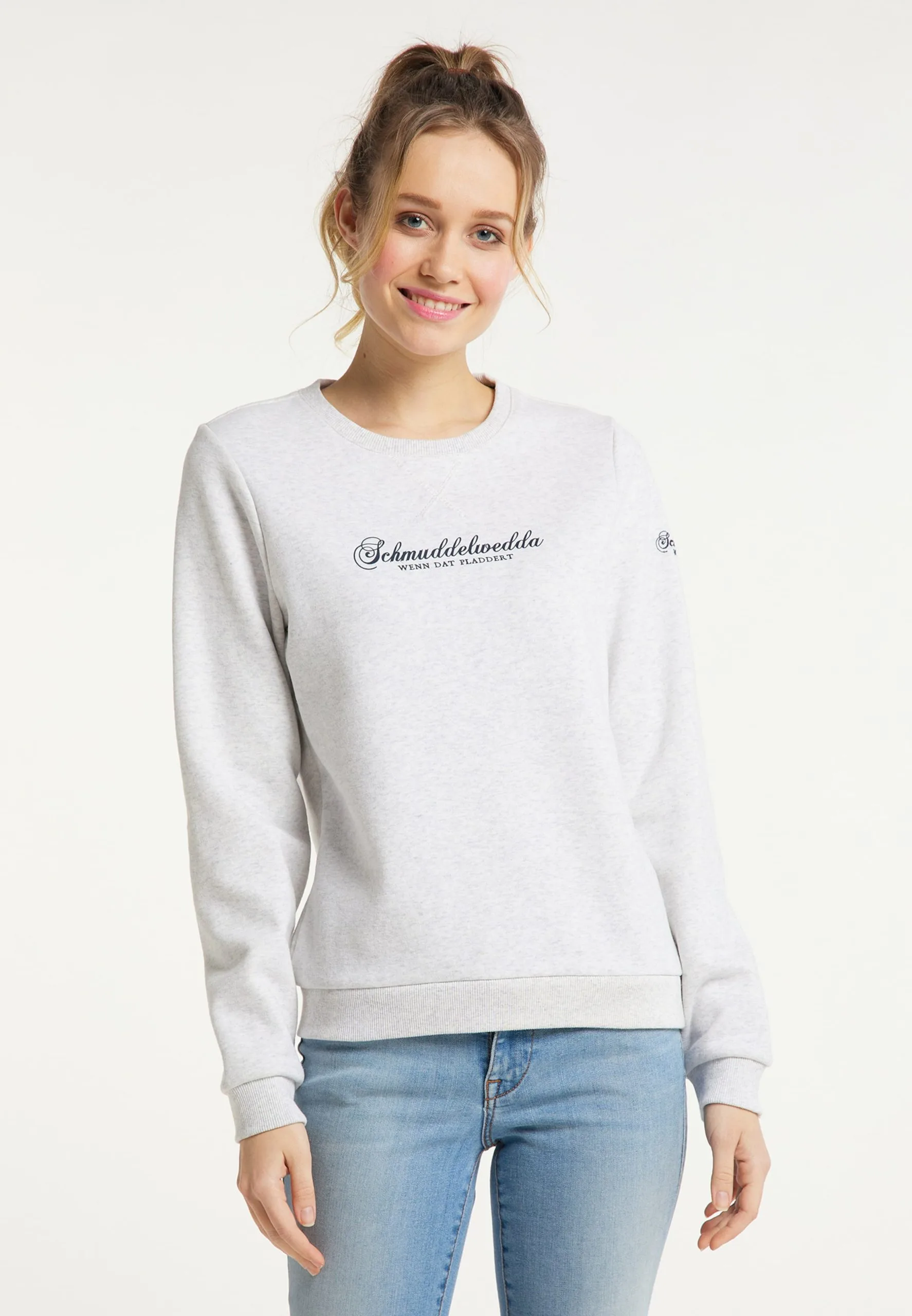Schmuddelwedda Sweatshirts Sweatshirt Dames Wit Gemêleerd 4 Schmuddelwedda Sweatshirts Sweatshirt Dames Wit Gemêleerd - Afbeelding 2