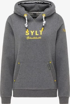 Schmuddelwedda Hoodies Sweatshirt Sylt Dames Grijs Gemêleerd