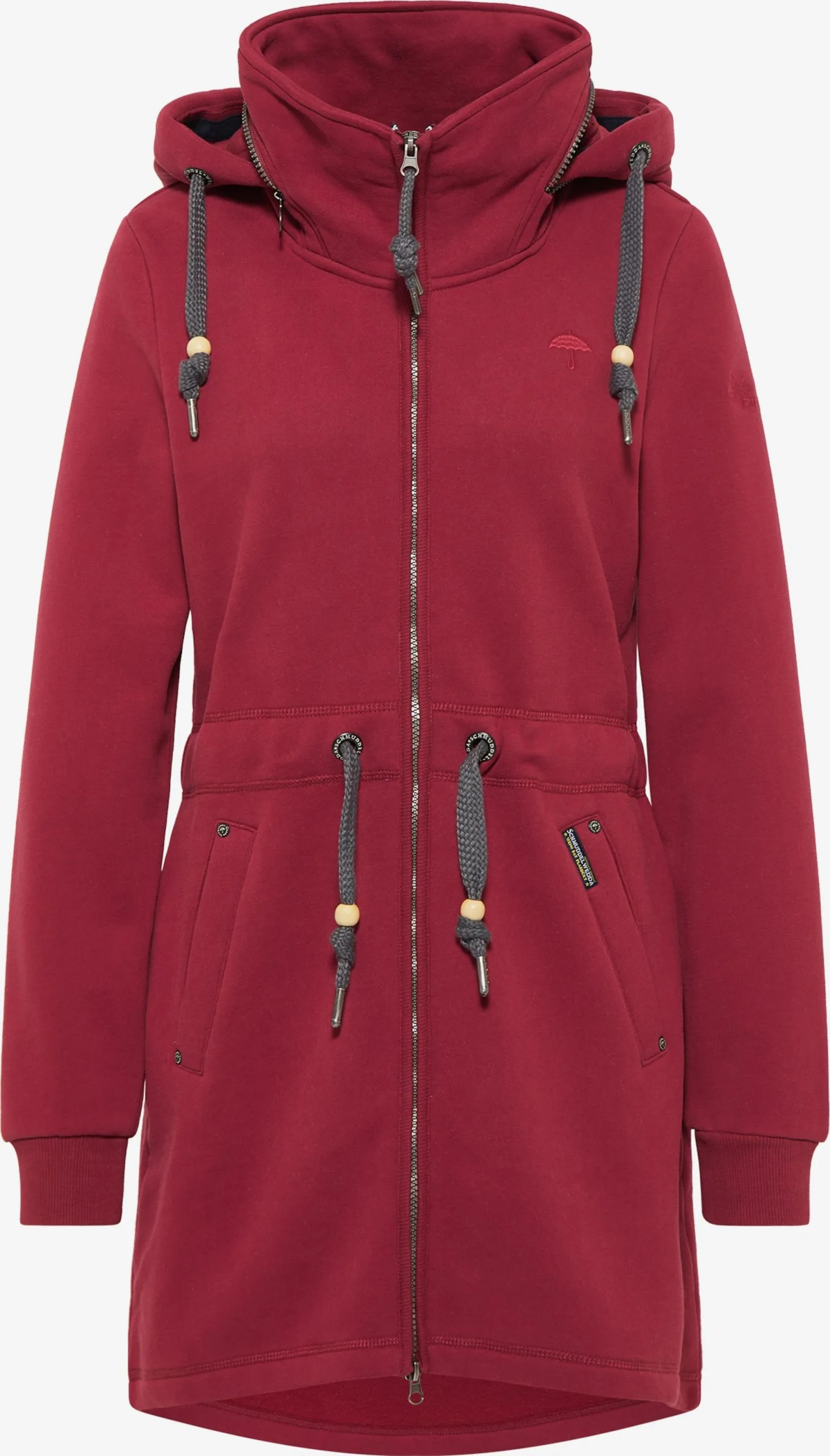 Schmuddelwedda Sweatvesten Sweatvest Dames Donkerrood 3 Schmuddelwedda Sweatvesten Sweatvest Dames Donkerrood