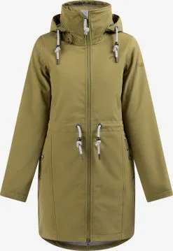 Schmuddelwedda Regenmantels Functionele Mantel Dames Olijfgroen