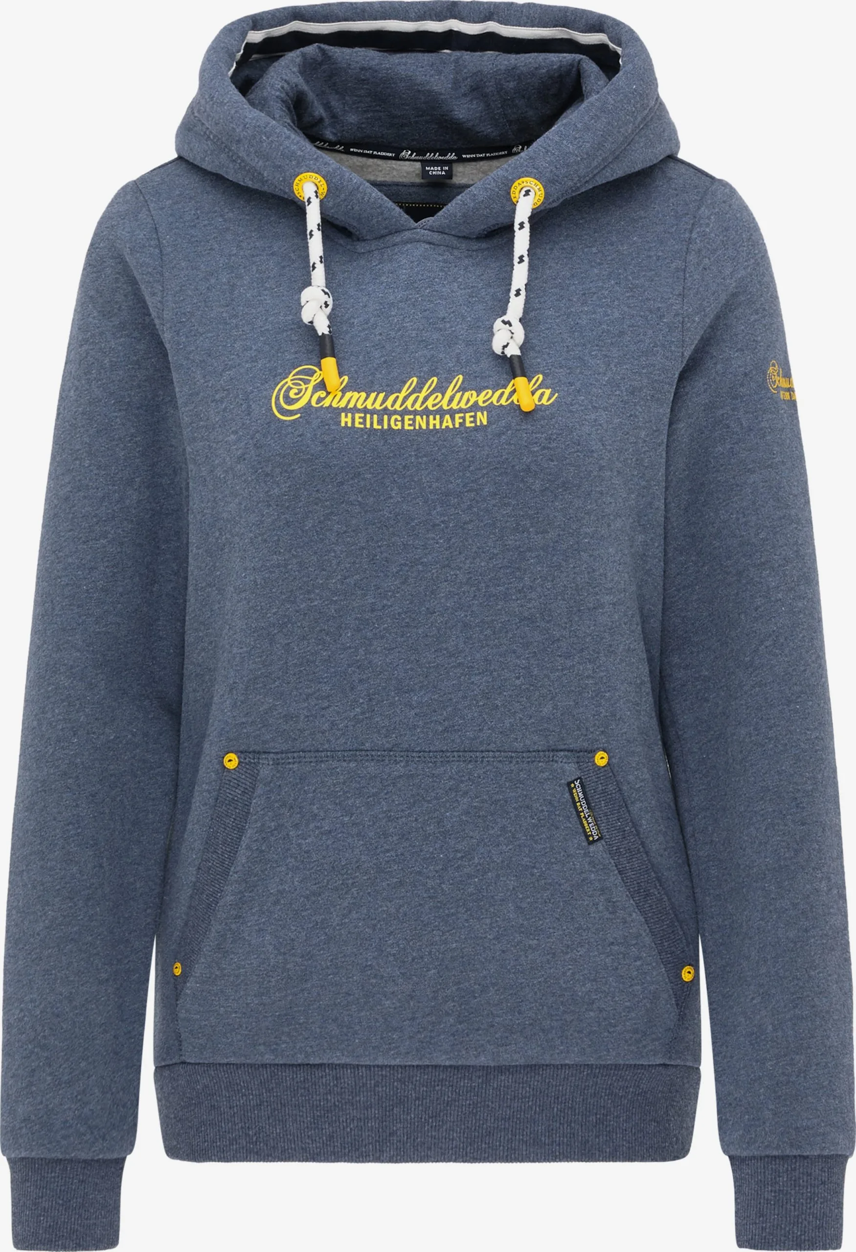 Schmuddelwedda Hoodies Sweatshirt Heiligenhafen Dames Blauw Gemêleerd 3 Schmuddelwedda Hoodies Sweatshirt Heiligenhafen Dames Blauw Gemêleerd