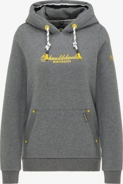 Schmuddelwedda Hoodies Sweatshirt Hamburg Winterhude Dames Grijs Gemêleerd
