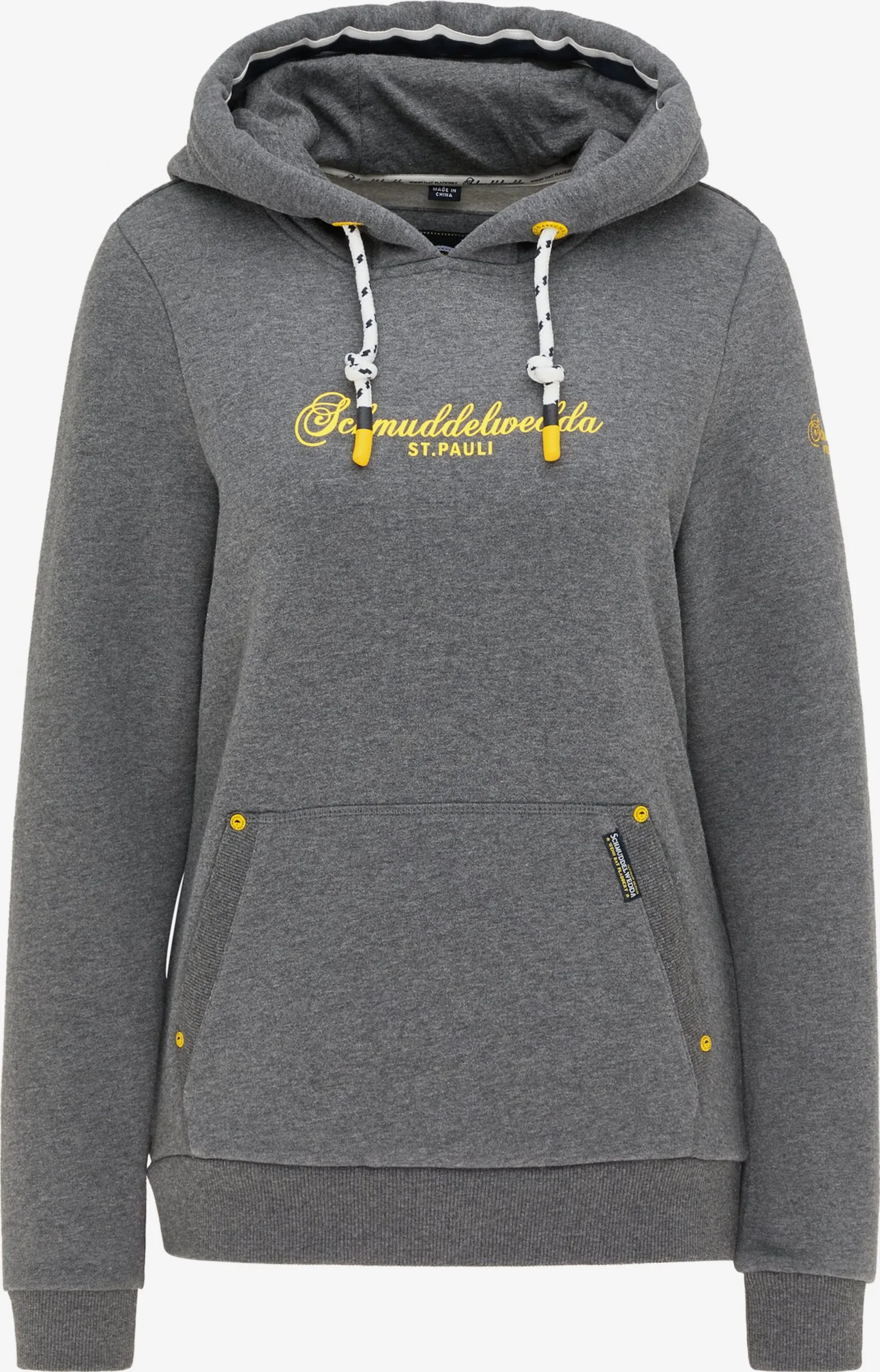 Schmuddelwedda Hoodies Sweatshirt Hamburg St. Pauli Dames Grijs Gemêleerd 3 Schmuddelwedda Hoodies Sweatshirt Hamburg St. Pauli Dames Grijs Gemêleerd