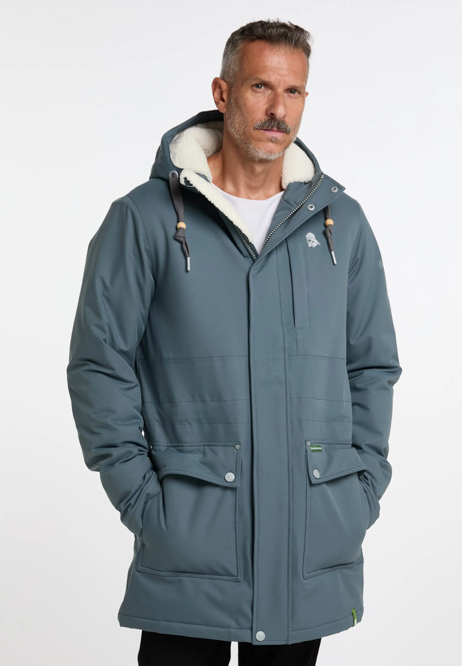 Schmuddelwedda Parkas Winterparka Heren Duifblauw 4 Schmuddelwedda Parkas Winterparka Heren Duifblauw - Afbeelding 2