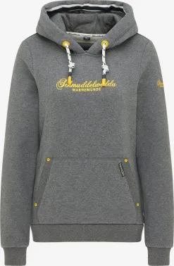 Schmuddelwedda Hoodies Sweatshirt Warnemünde Dames Grijs Gemêleerd