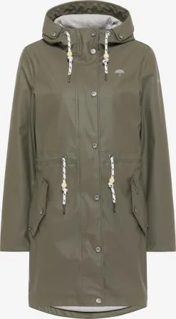 Schmuddelwedda Regenmantels Functionele Mantel Bridgeport Dames Kaki