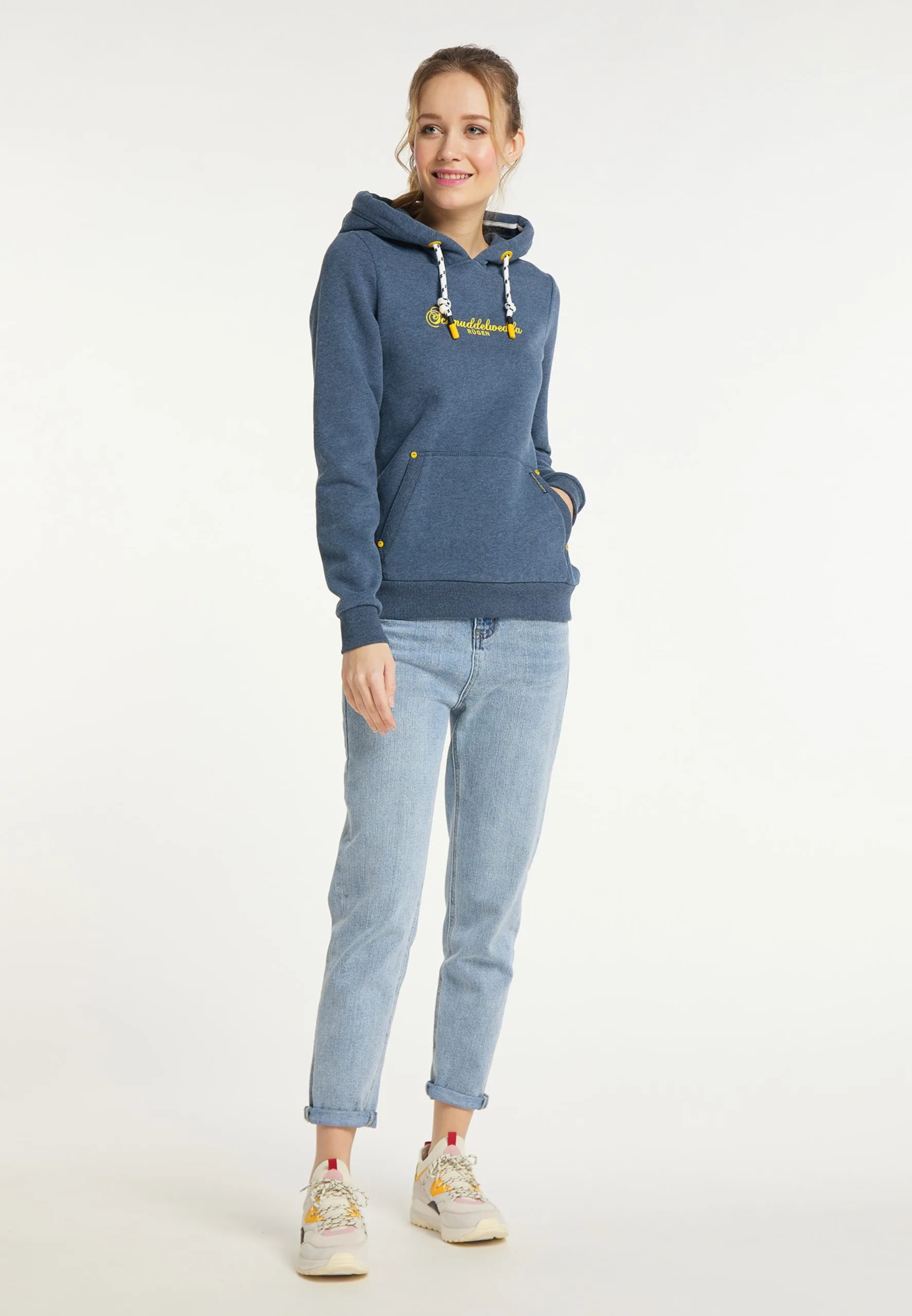 Schmuddelwedda Hoodies Sweatshirt Rügen Dames Blauw Gemêleerd 6 Schmuddelwedda Hoodies Sweatshirt Rügen Dames Blauw Gemêleerd - Afbeelding 4