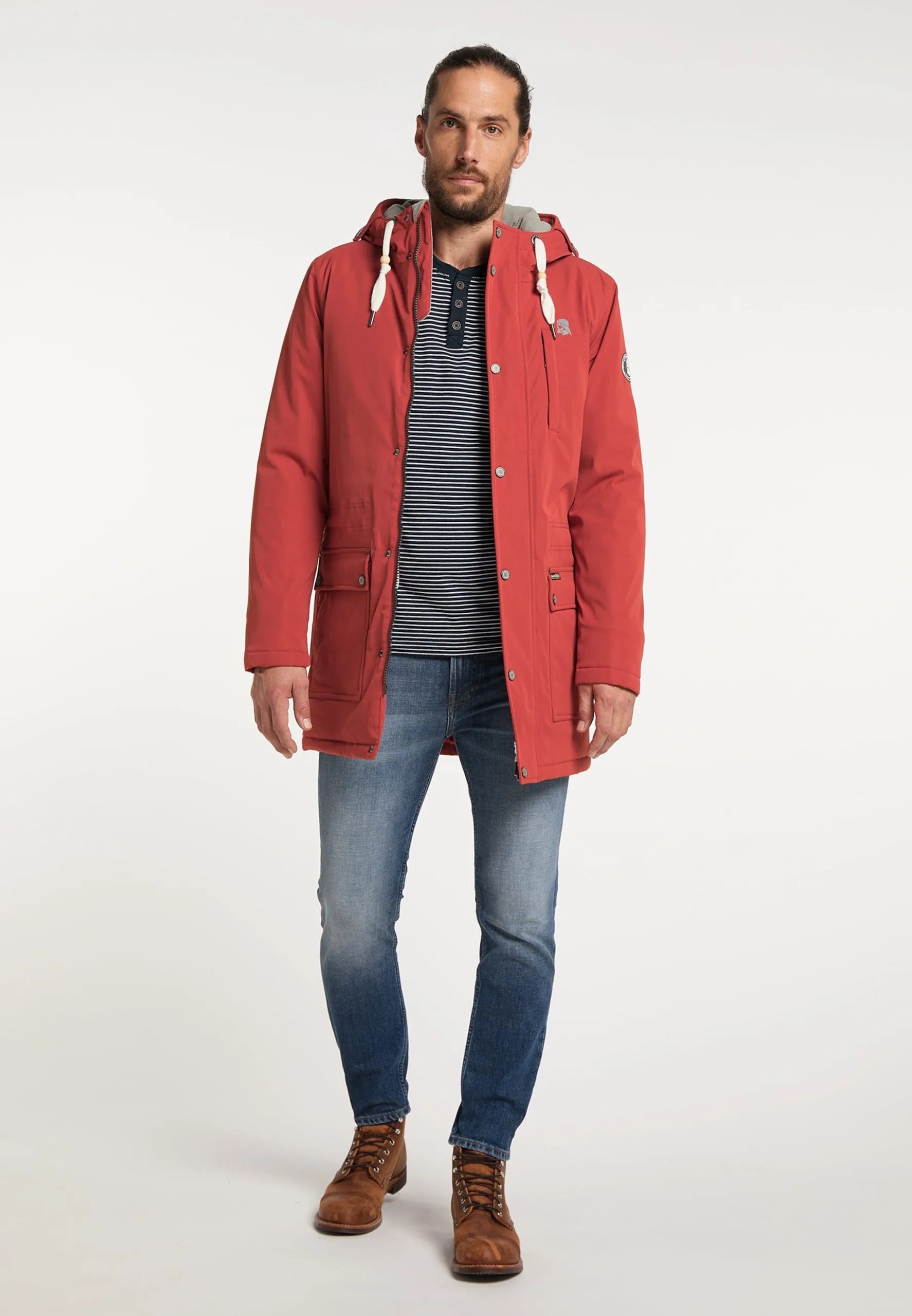 Schmuddelwedda Parkas Winterparka Heren Lichtrood 7 Schmuddelwedda Parkas Winterparka Heren Lichtrood - Afbeelding 5