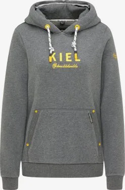 Schmuddelwedda Hoodies Sweatshirt Kiel Dames Grijs Gemêleerd