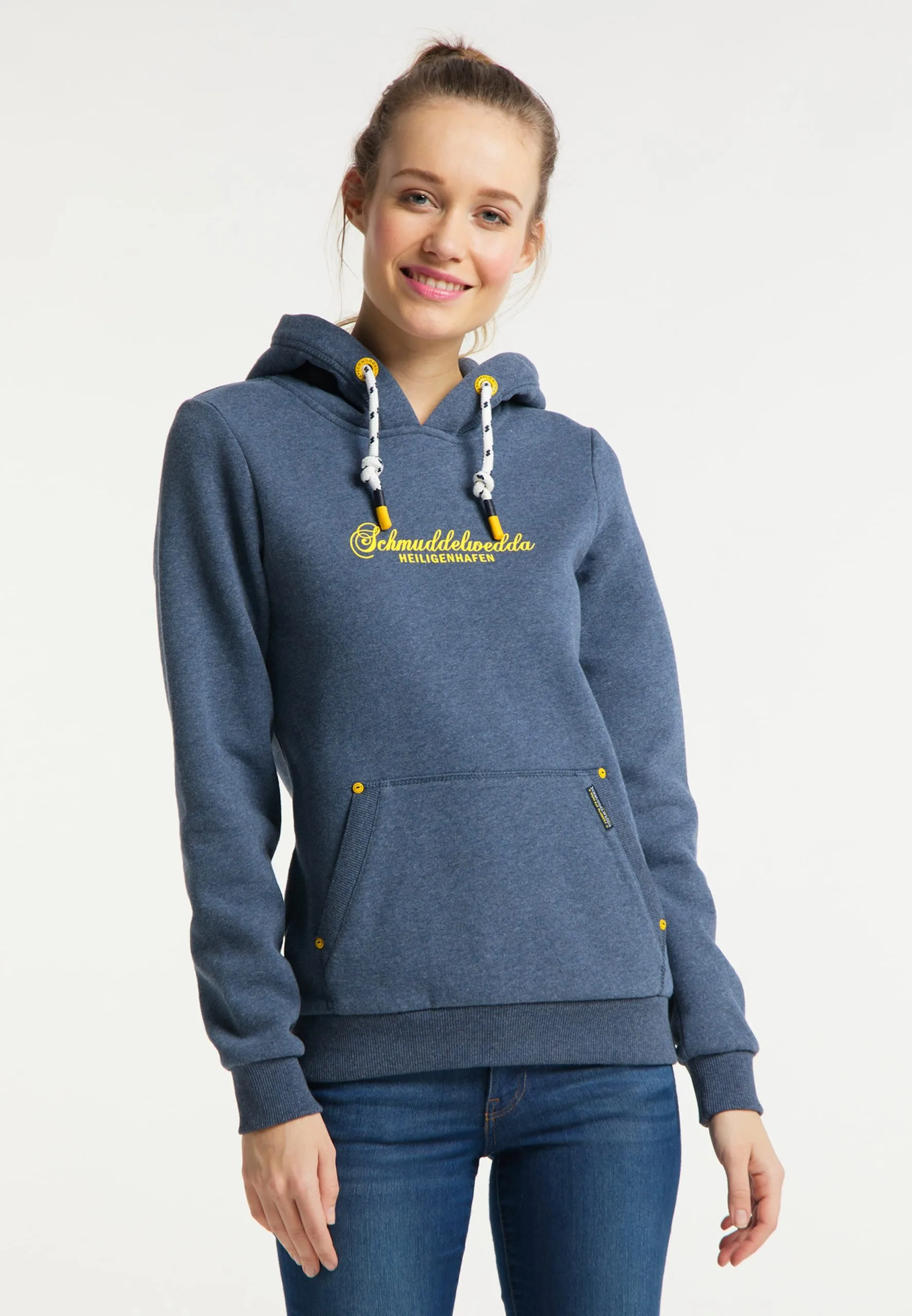 Schmuddelwedda Hoodies Sweatshirt Heiligenhafen Dames Blauw Gemêleerd 4 Schmuddelwedda Hoodies Sweatshirt Heiligenhafen Dames Blauw Gemêleerd - Afbeelding 2