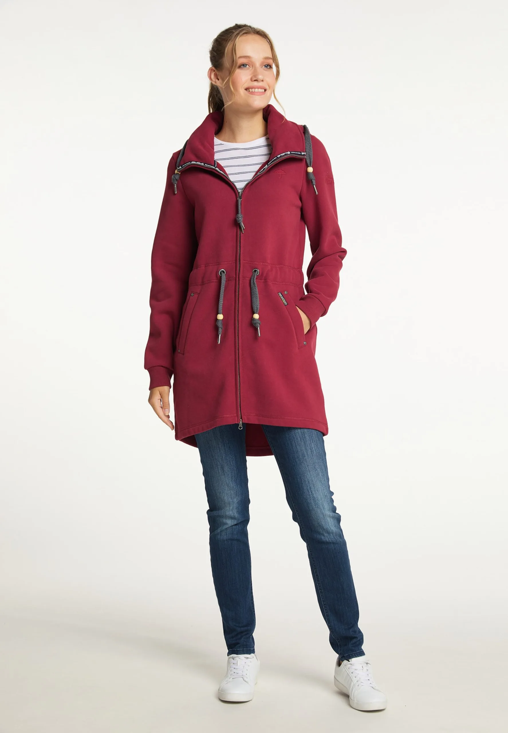 Schmuddelwedda Sweatvesten Sweatvest Dames Donkerrood 6 Schmuddelwedda Sweatvesten Sweatvest Dames Donkerrood - Afbeelding 4