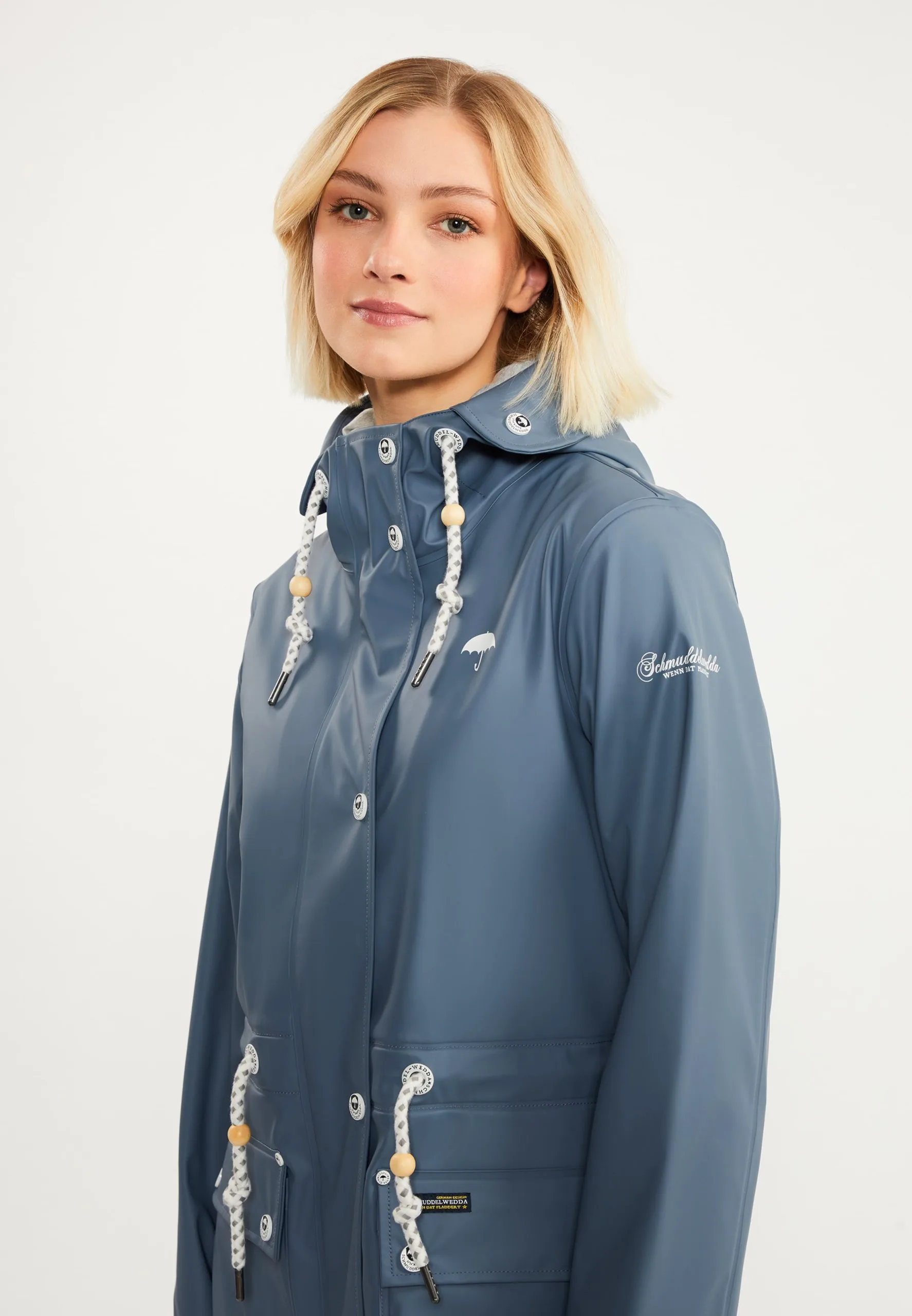 Schmuddelwedda Regenmantels Functionele Mantel Incus Dames Duifblauw 7 Schmuddelwedda Regenmantels Functionele Mantel Incus Dames Duifblauw - Afbeelding 5