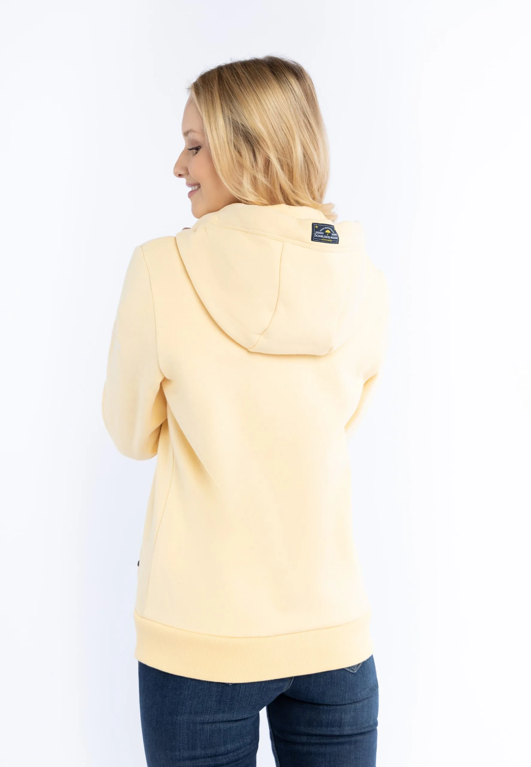 Schmuddelwedda Sweatvesten Sweatvest Dames Pasteelgeel 6 Schmuddelwedda Sweatvesten Sweatvest Dames Pasteelgeel - Afbeelding 4