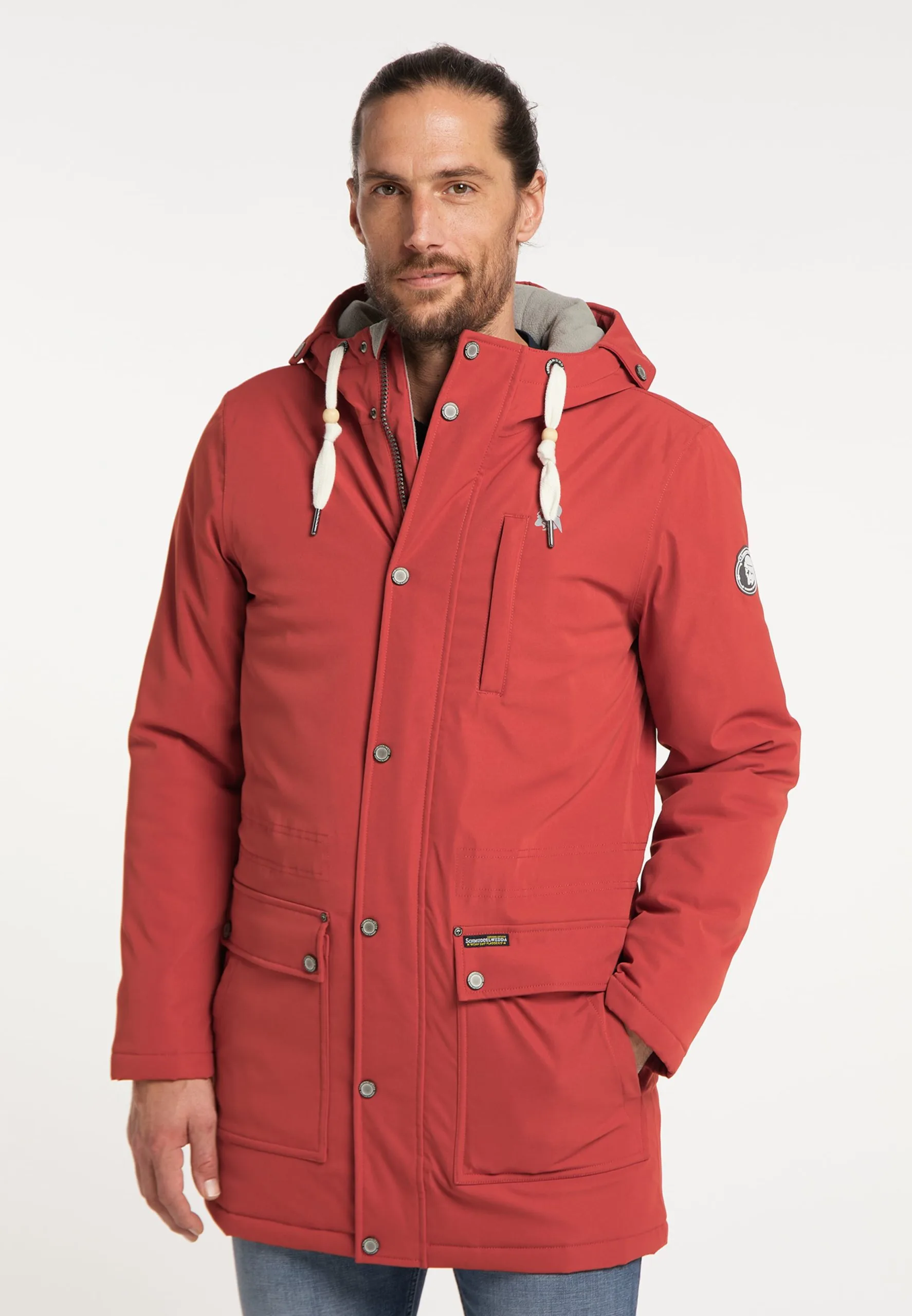 Schmuddelwedda Parkas Winterparka Heren Lichtrood 4 Schmuddelwedda Parkas Winterparka Heren Lichtrood - Afbeelding 2