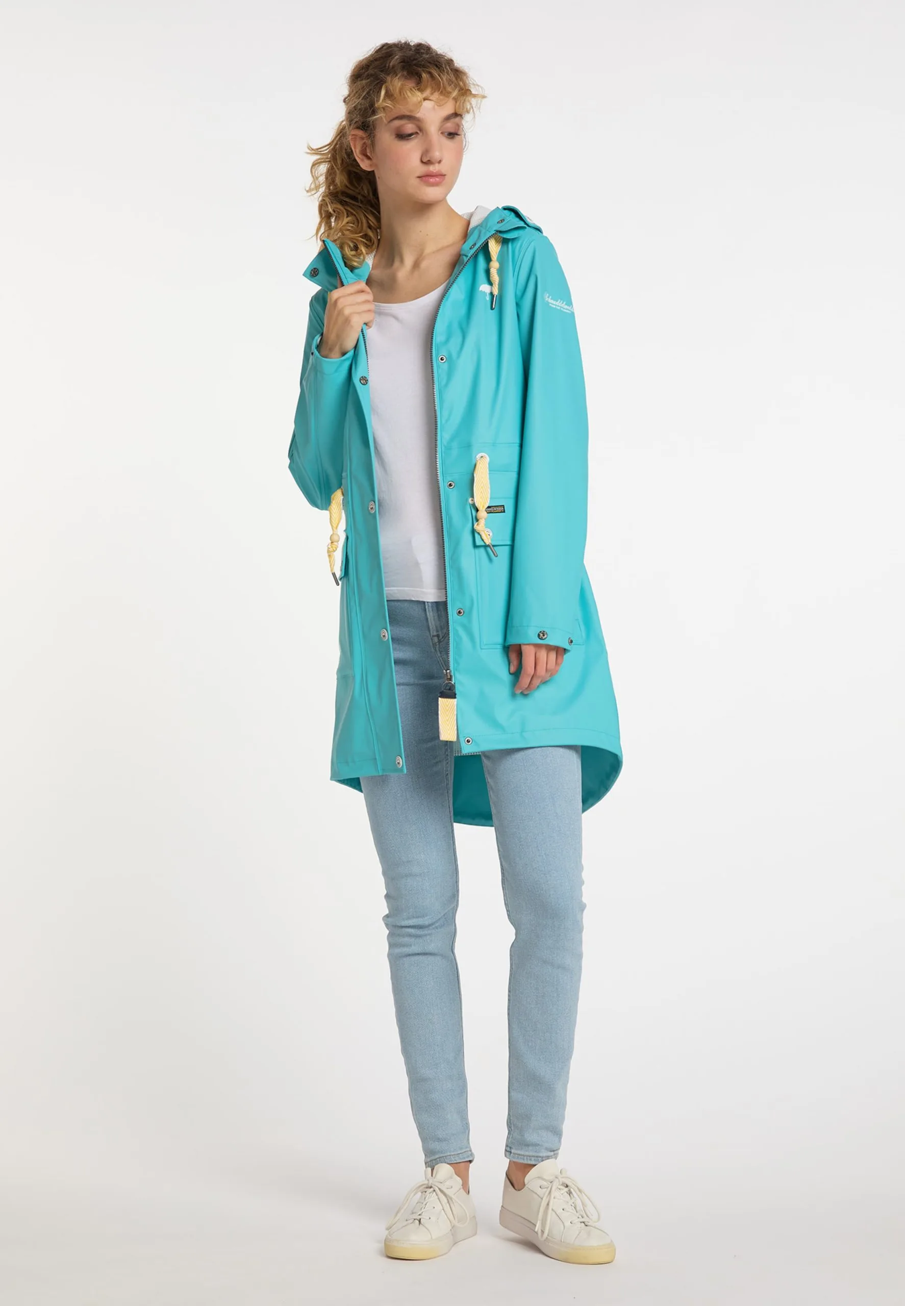 Schmuddelwedda Regenmantels Functionele Mantel Dames Aqua 6 Schmuddelwedda Regenmantels Functionele Mantel Dames Aqua - Afbeelding 4