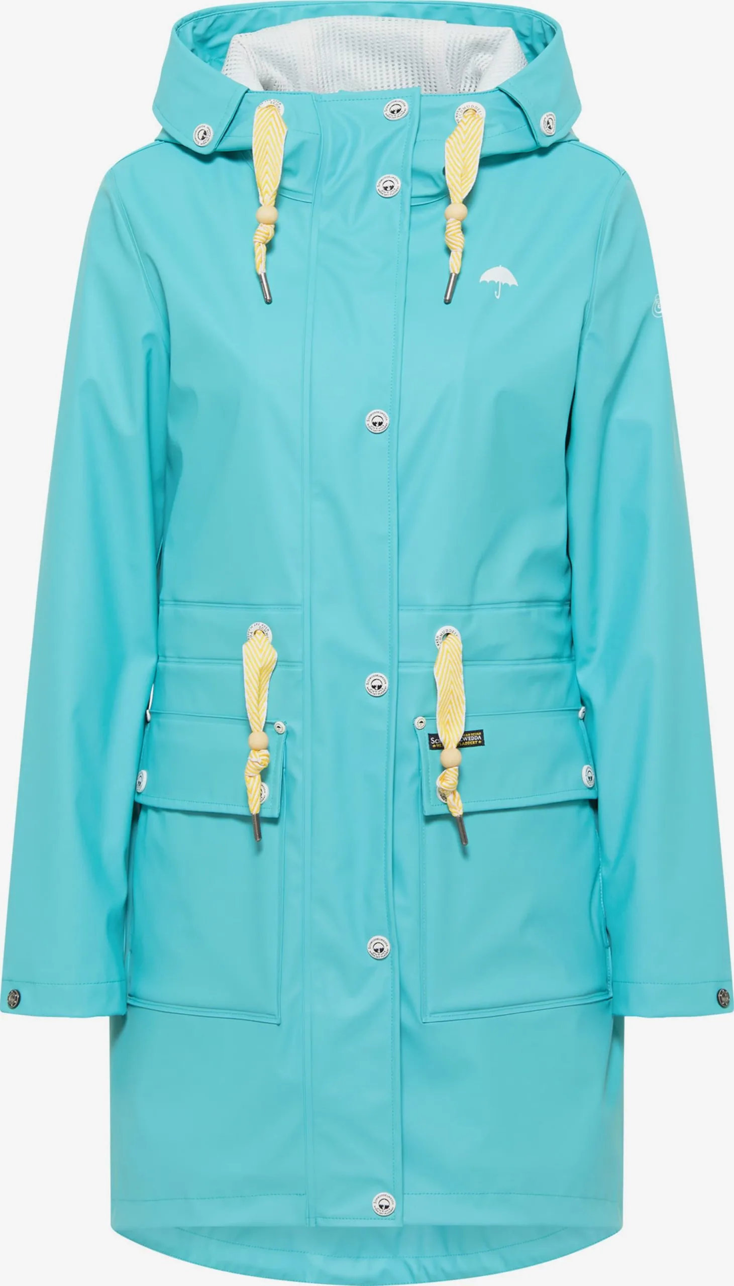Schmuddelwedda Regenmantels Functionele Mantel Dames Aqua 3 Schmuddelwedda Regenmantels Functionele Mantel Dames Aqua