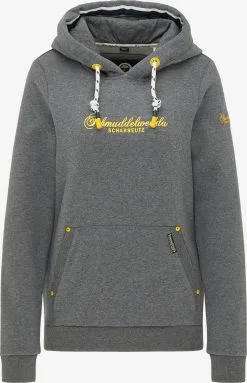 Schmuddelwedda Hoodies Sweatshirt Scharbeutz Dames Grijs Gemêleerd