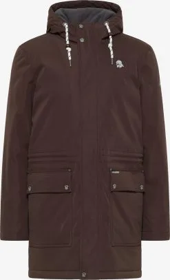 Schmuddelwedda Parkas Winterparka Heren Donkerbruin