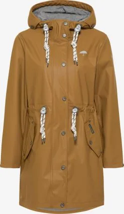 Schmuddelwedda Regenmantels Functionele Mantel Dames Pasteloranje