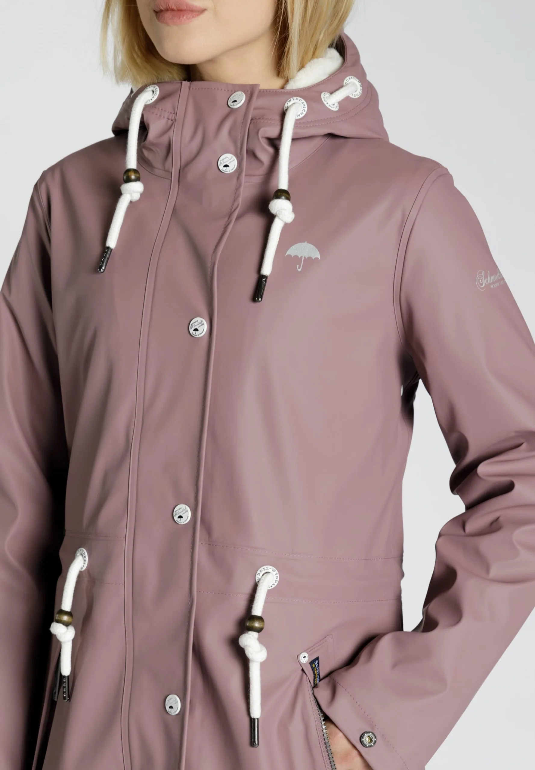 Schmuddelwedda Regenmantels Functionele Mantel Dames Pastelrood 7 Schmuddelwedda Regenmantels Functionele Mantel Dames Pastelrood - Afbeelding 5