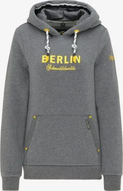 Schmuddelwedda Hoodies Sweatshirt Berlin Dames Grijs Gemêleerd