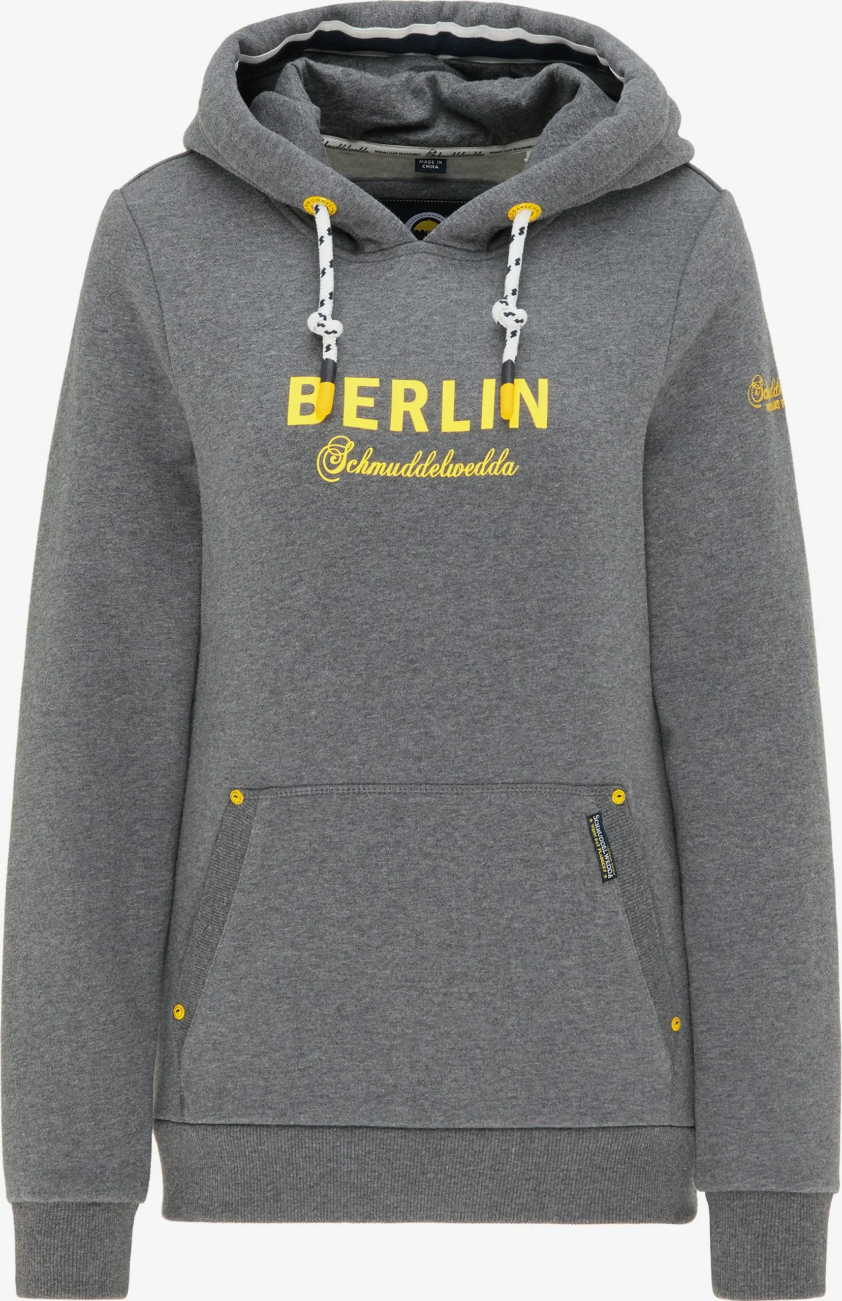 Schmuddelwedda Hoodies Sweatshirt Berlin Dames Grijs Gemêleerd 3 Schmuddelwedda Hoodies Sweatshirt Berlin Dames Grijs Gemêleerd