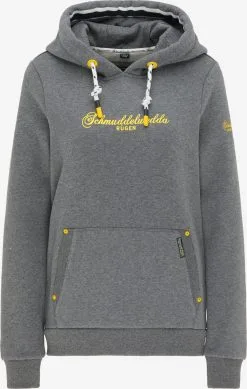 Schmuddelwedda Hoodies Sweatshirt Rügen Dames Grijs Gemêleerd