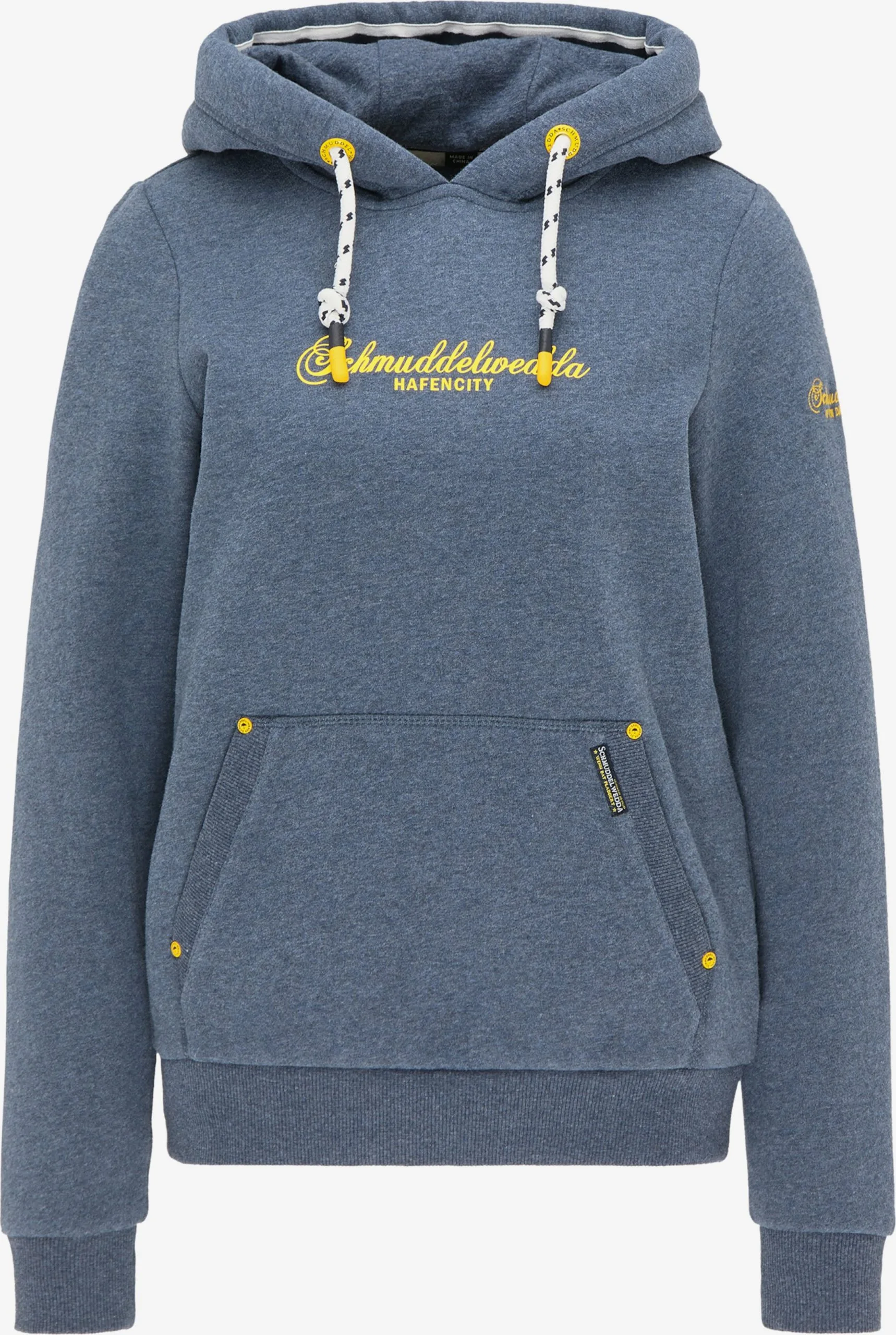 Schmuddelwedda Hoodies Sweatshirt Hamburg Hafencity Dames Blauw Gemêleerd 3 Schmuddelwedda Hoodies Sweatshirt Hamburg Hafencity Dames Blauw Gemêleerd