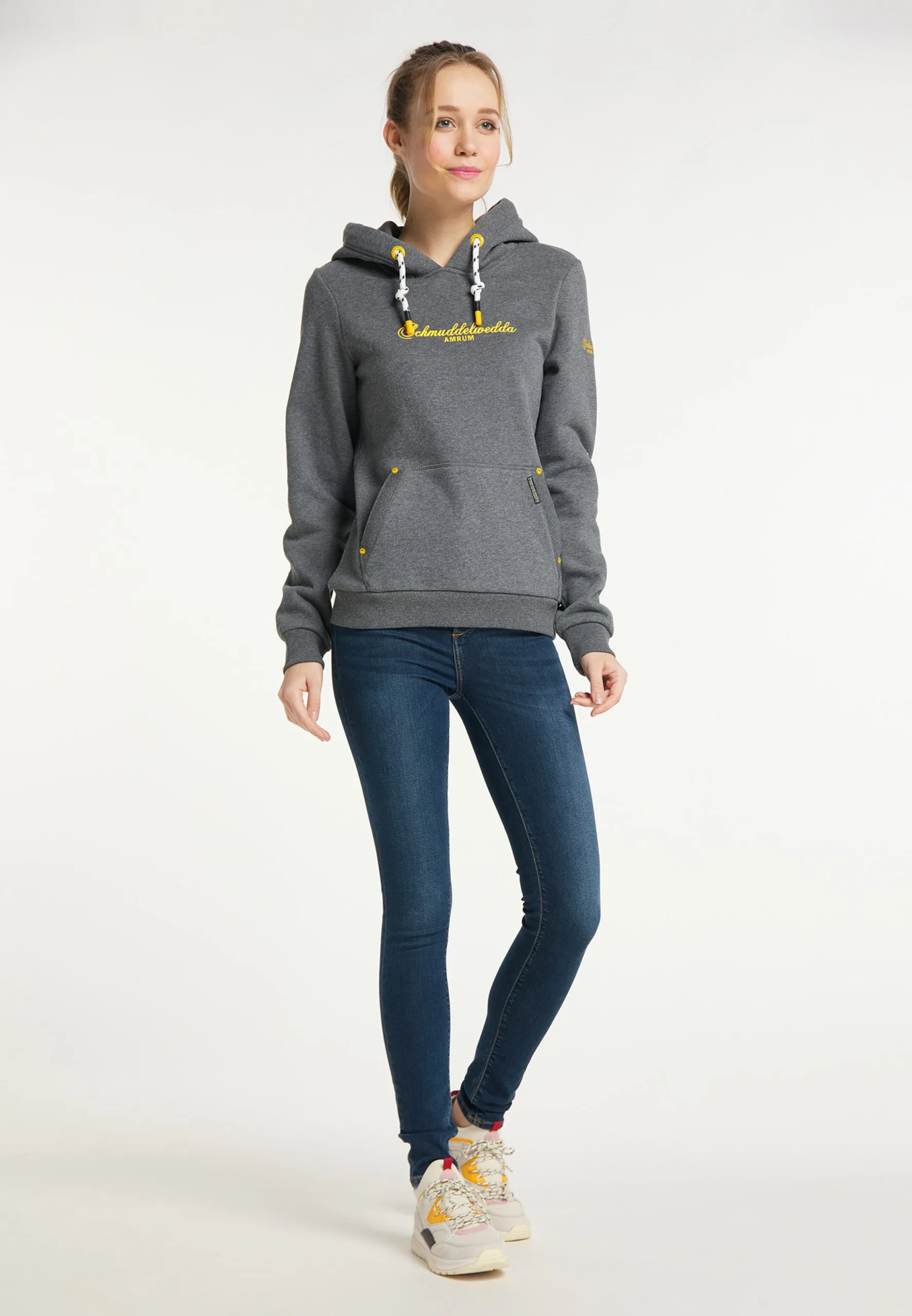 Schmuddelwedda Hoodies Sweatshirt Amrum Dames Grijs Gemêleerd 6 Schmuddelwedda Hoodies Sweatshirt Amrum Dames Grijs Gemêleerd - Afbeelding 4