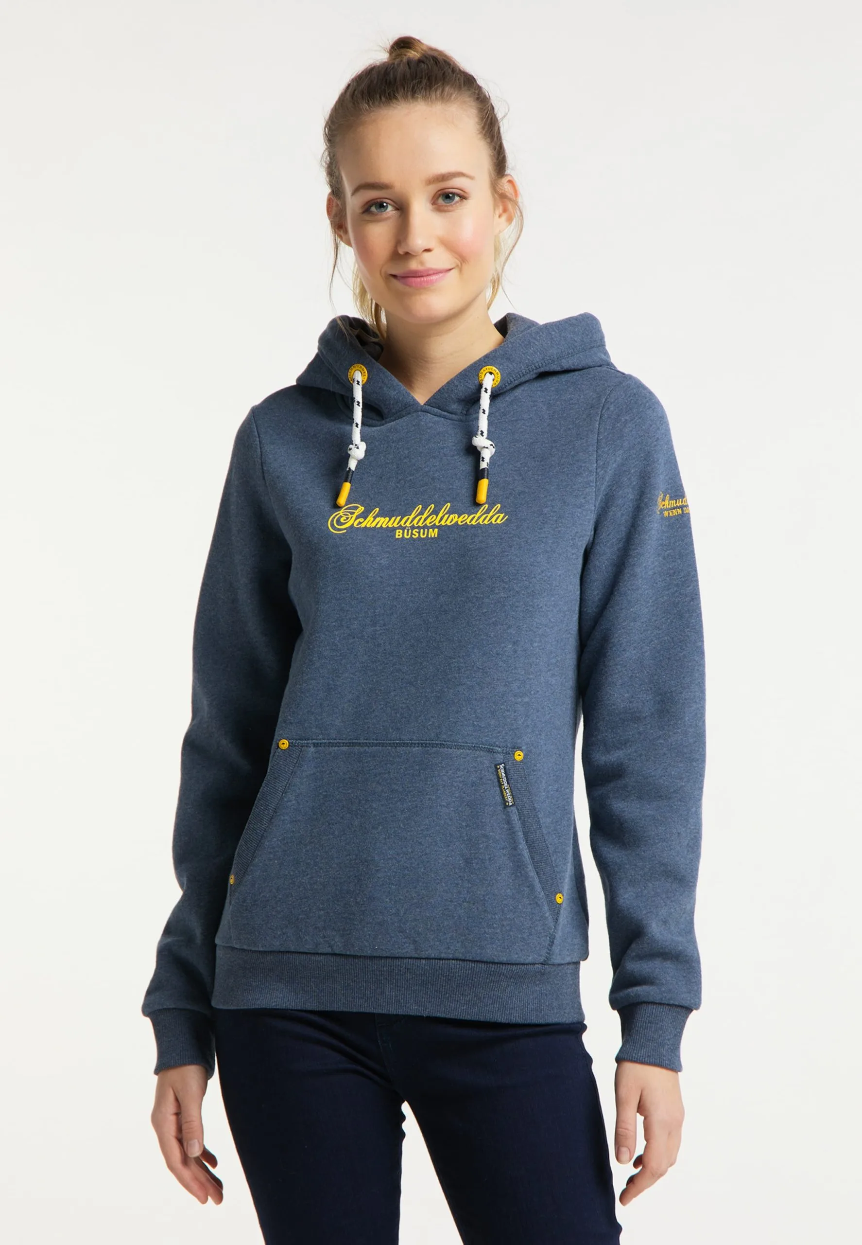 Schmuddelwedda Hoodies Sweatshirt Büsum Dames Blauw Gemêleerd 4 Schmuddelwedda Hoodies Sweatshirt Büsum Dames Blauw Gemêleerd - Afbeelding 2