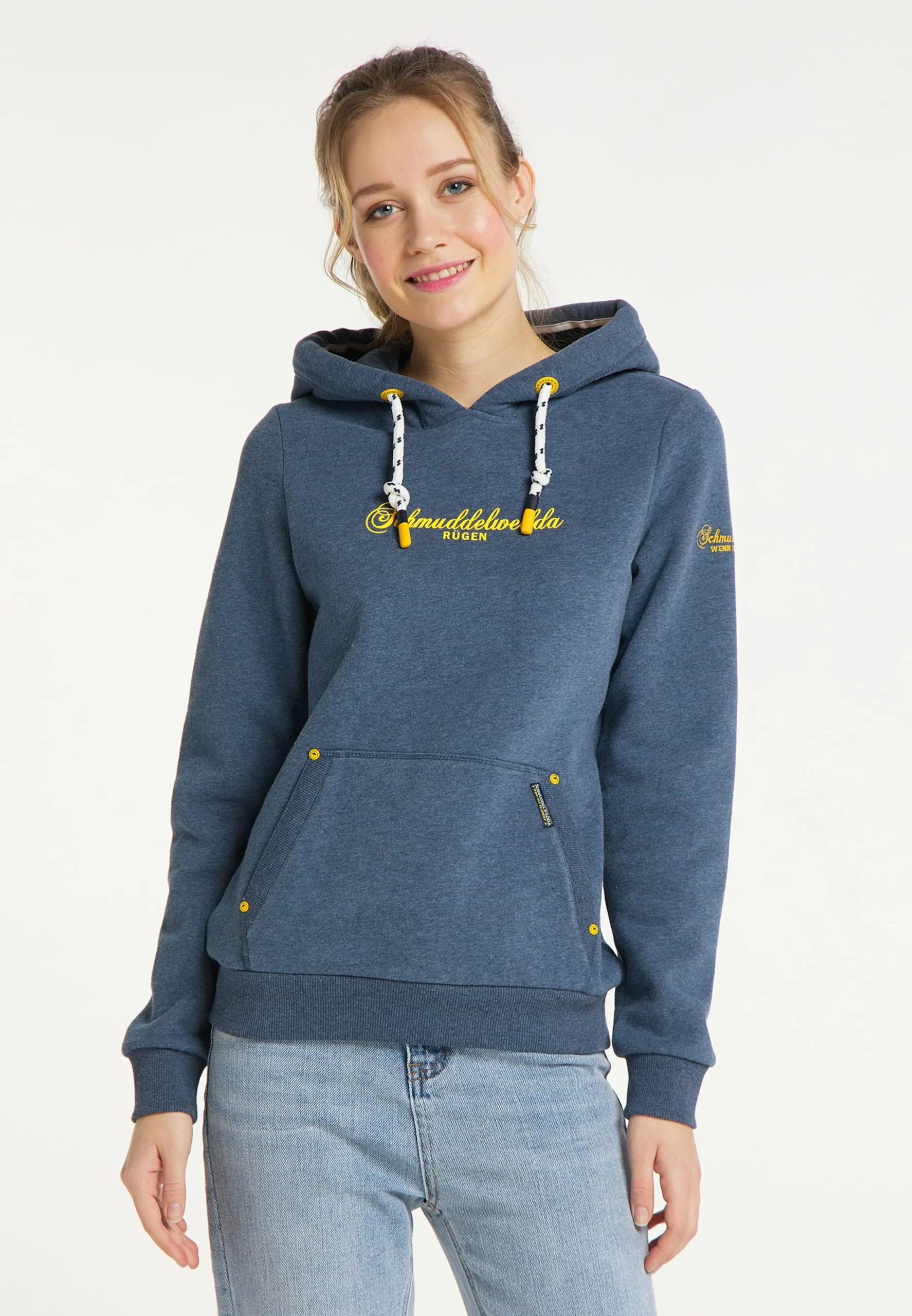 Schmuddelwedda Hoodies Sweatshirt Rügen Dames Blauw Gemêleerd 4 Schmuddelwedda Hoodies Sweatshirt Rügen Dames Blauw Gemêleerd - Afbeelding 2