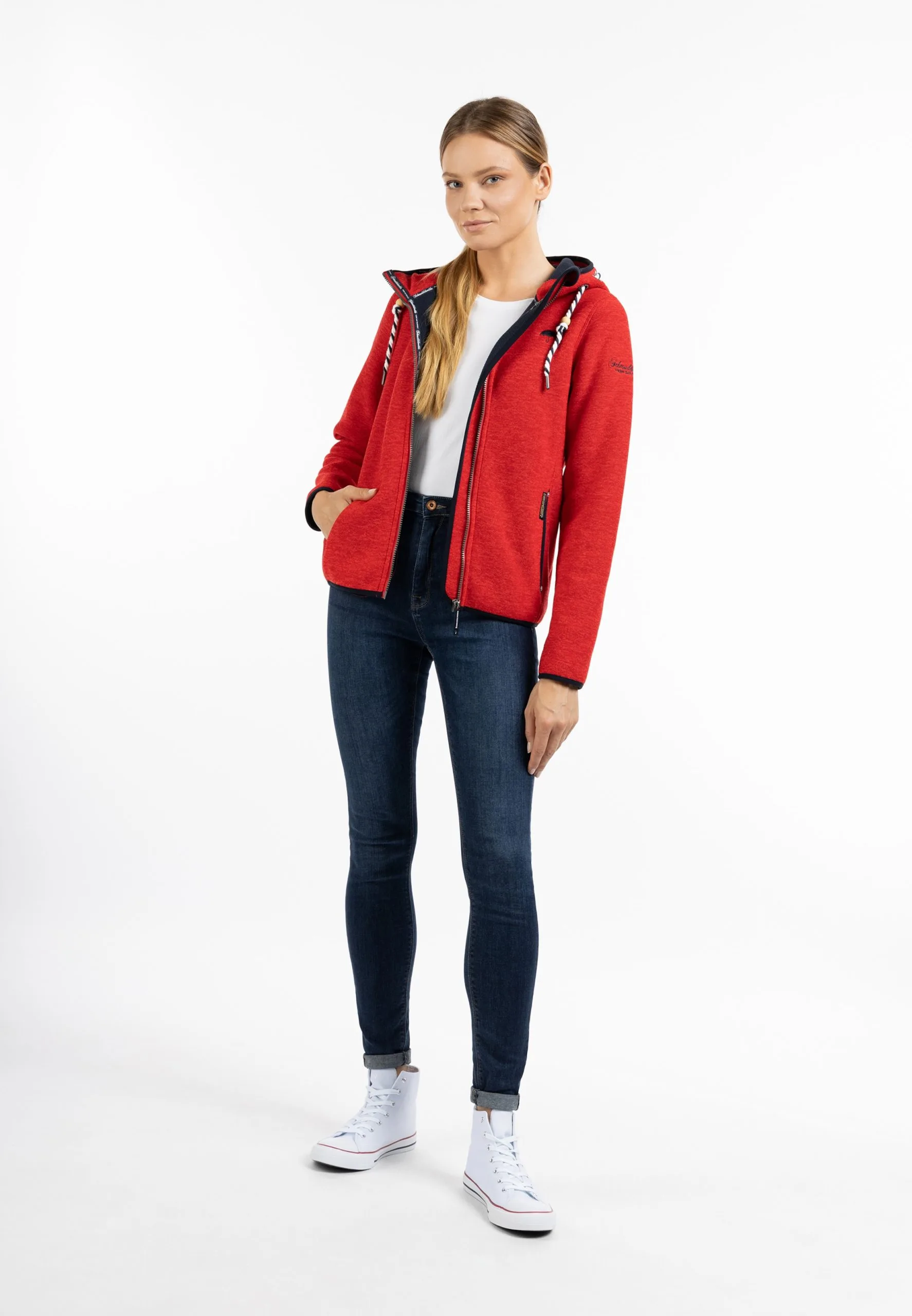 Schmuddelwedda Outdoor Jassen Fleece Jas Dames Rood Gemêleerd 7 Schmuddelwedda Outdoor Jassen Fleece Jas Dames Rood Gemêleerd - Afbeelding 5