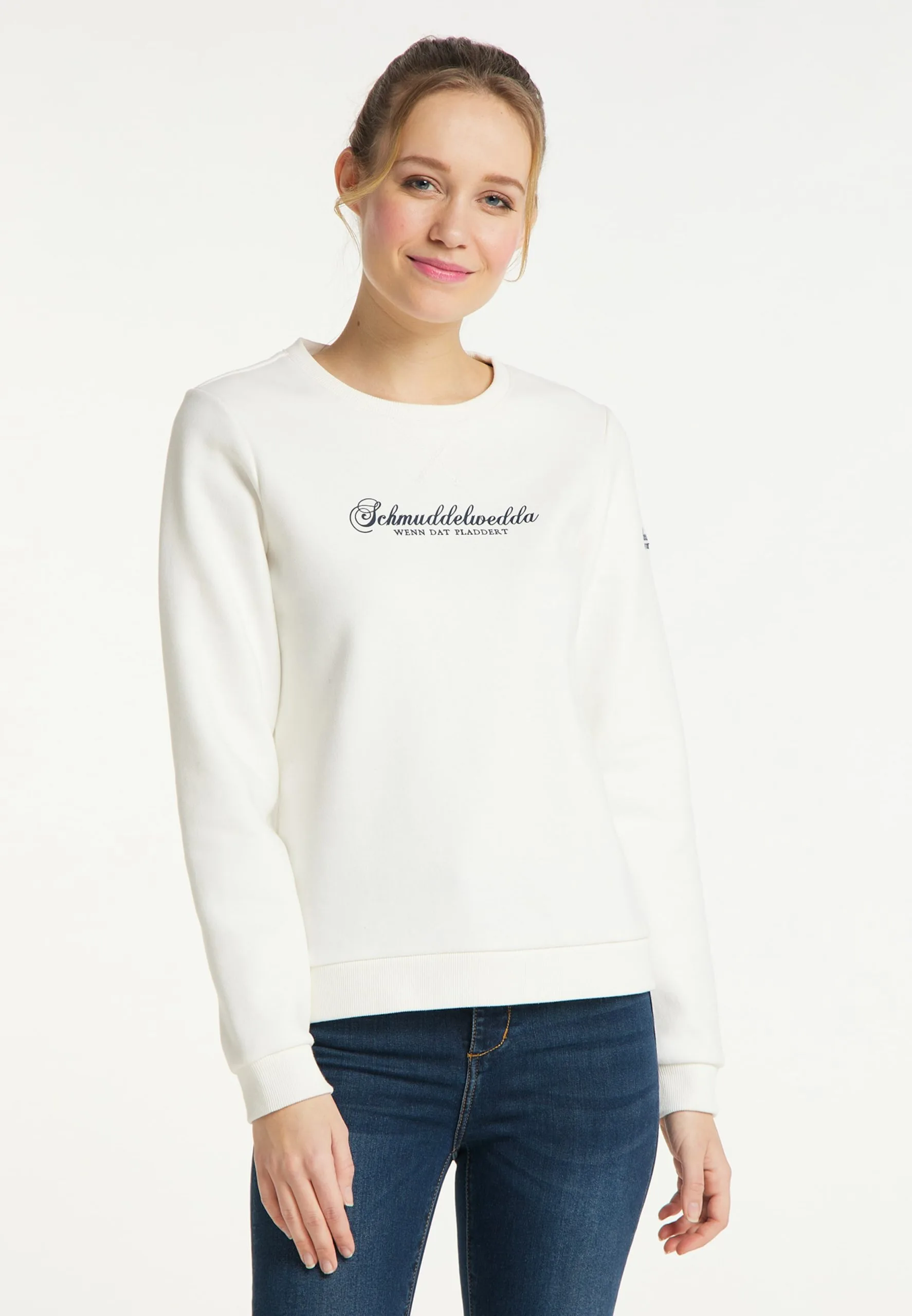Schmuddelwedda Sweatshirts Sweatshirt Dames Wolwit 4 Schmuddelwedda Sweatshirts Sweatshirt Dames Wolwit - Afbeelding 2