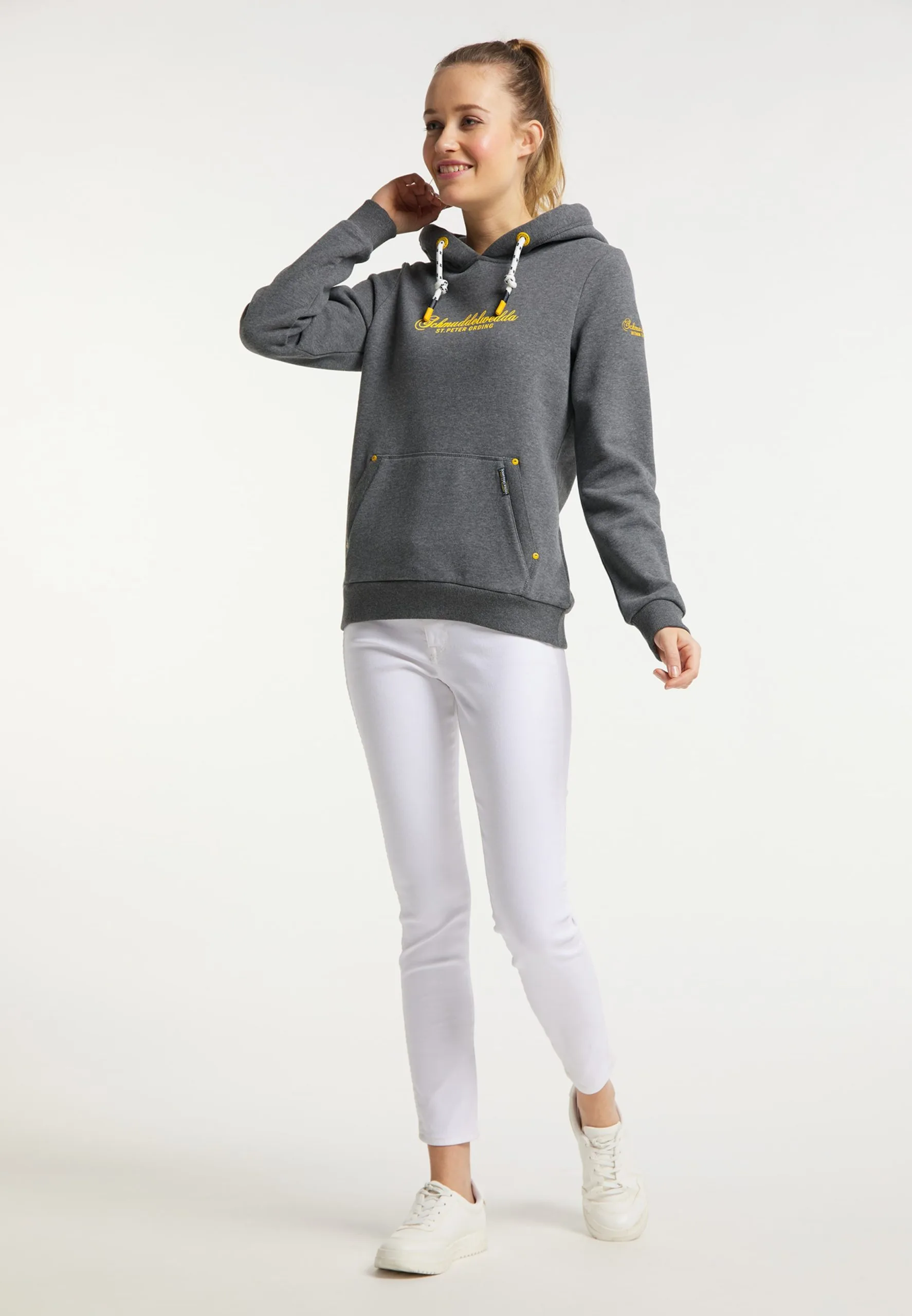 Schmuddelwedda Hoodies Sweatshirt St. Peter-Ording Dames Grijs Gemêleerd 6 Schmuddelwedda Hoodies Sweatshirt St. Peter-Ording Dames Grijs Gemêleerd - Afbeelding 4