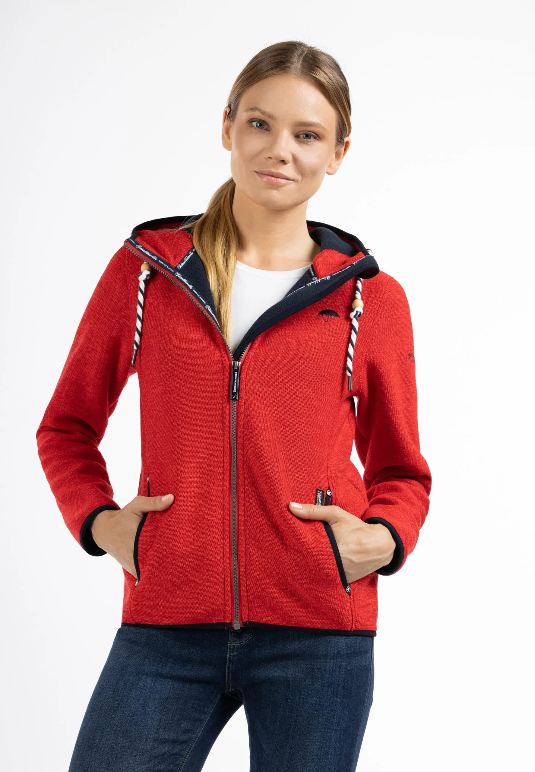 Schmuddelwedda Outdoor Jassen Fleece Jas Dames Rood Gemêleerd 5 Schmuddelwedda Outdoor Jassen Fleece Jas Dames Rood Gemêleerd - Afbeelding 3