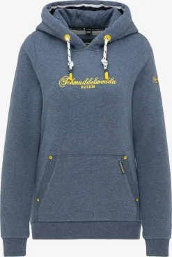 Schmuddelwedda Hoodies Sweatshirt Büsum Dames Blauw Gemêleerd