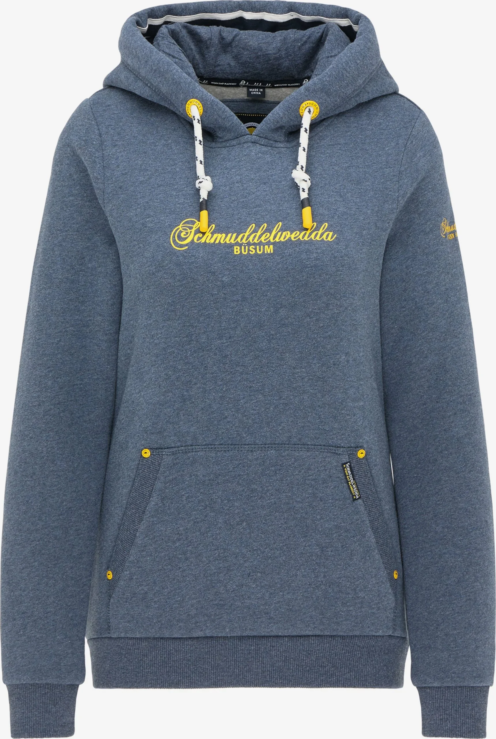 Schmuddelwedda Hoodies Sweatshirt Büsum Dames Blauw Gemêleerd 3 Schmuddelwedda Hoodies Sweatshirt Büsum Dames Blauw Gemêleerd