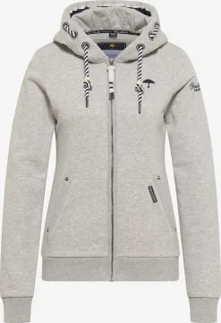 Schmuddelwedda Sweatvesten Sweatvest Nahima Dames Lichtgrijs