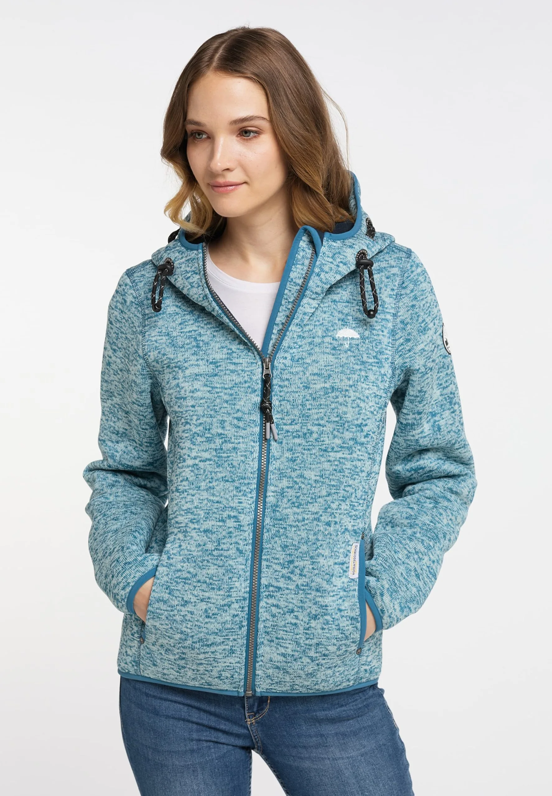 Schmuddelwedda Outdoor Jassen Fleece Jas Dames Hemelsblauw / Lichtblauw 4 Schmuddelwedda Outdoor Jassen Fleece Jas Dames Hemelsblauw / Lichtblauw - Afbeelding 2