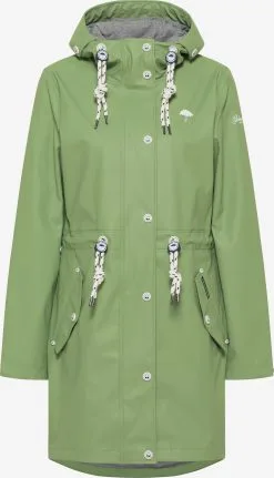 Schmuddelwedda Regenmantels Functionele Mantel Bridgeport Dames Groen