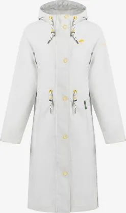 Schmuddelwedda Regenmantels Functionele Mantel Dames Wit