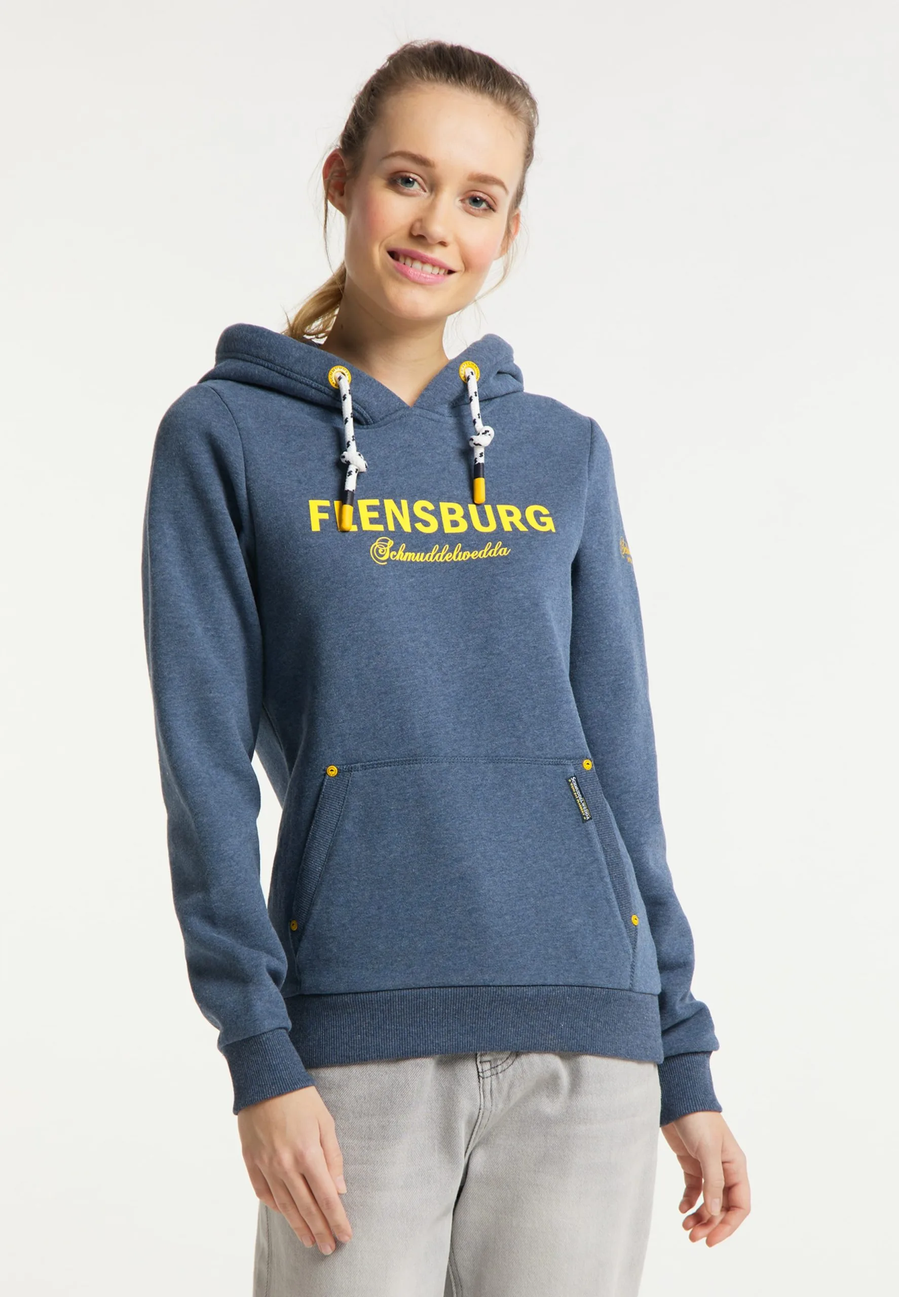 Schmuddelwedda Hoodies Sweatshirt Flensburg Dames Blauw Gemêleerd 4 Schmuddelwedda Hoodies Sweatshirt Flensburg Dames Blauw Gemêleerd - Afbeelding 2