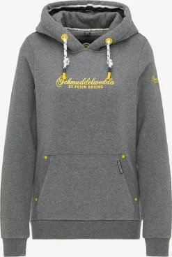 Schmuddelwedda Hoodies Sweatshirt St. Peter-Ording Dames Grijs Gemêleerd