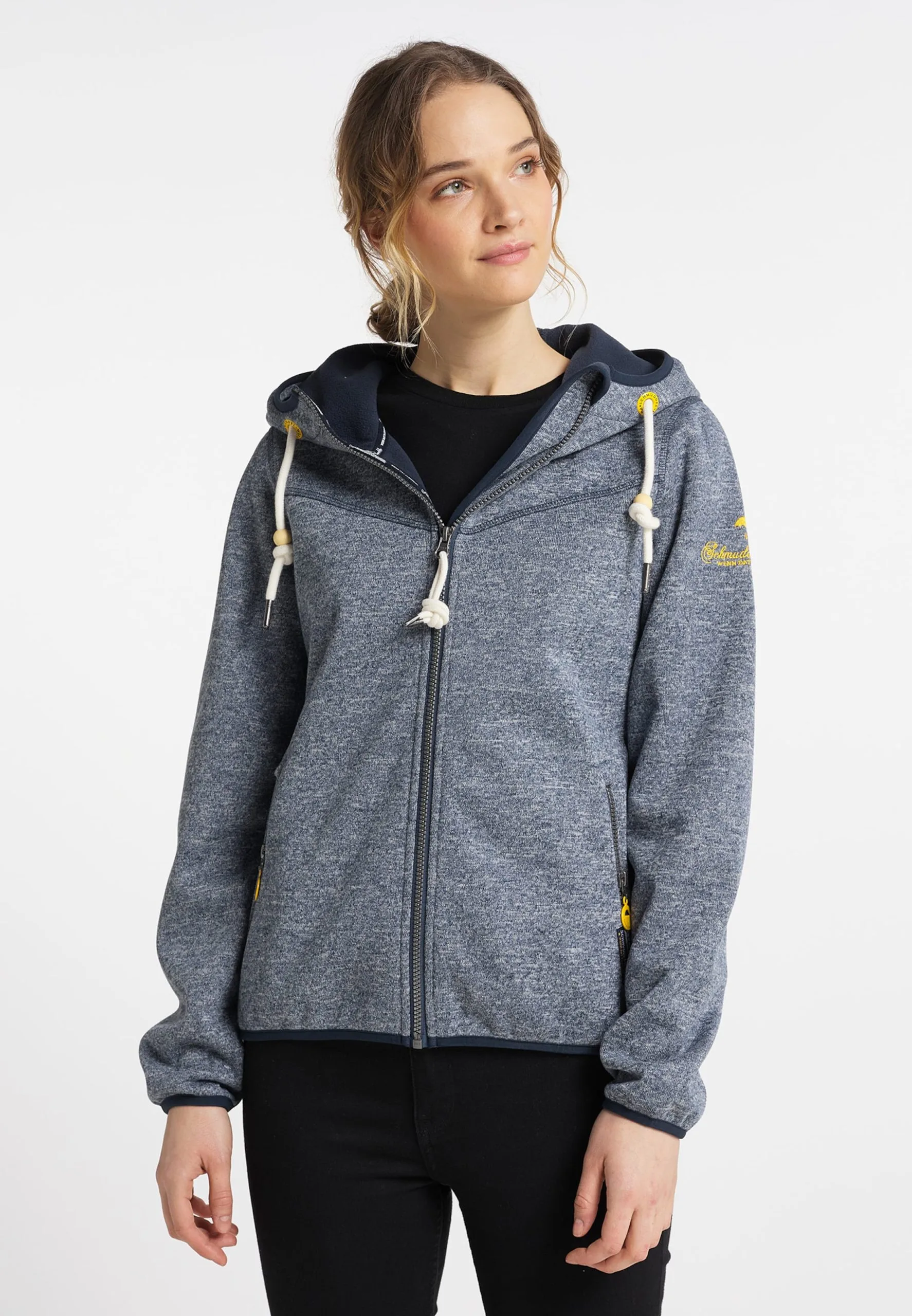 Schmuddelwedda Outdoor Jassen Fleece Jas Dames Blauw Gemêleerd 4 Schmuddelwedda Outdoor Jassen Fleece Jas Dames Blauw Gemêleerd - Afbeelding 2